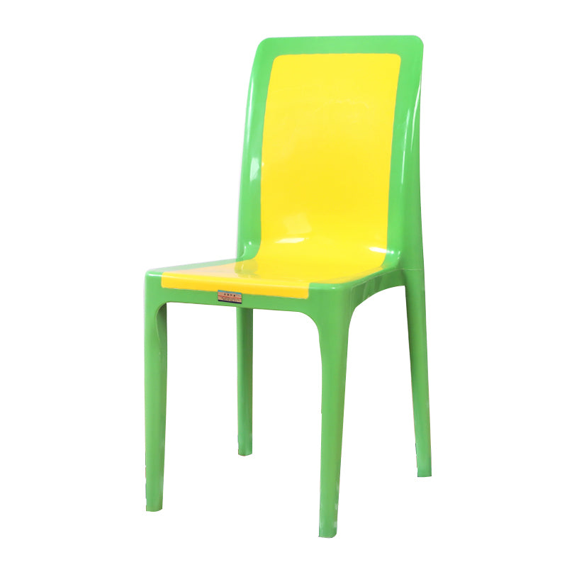 Silla de comedor de estilo moderno, cocina de plástico, silla lateral sin brazos
