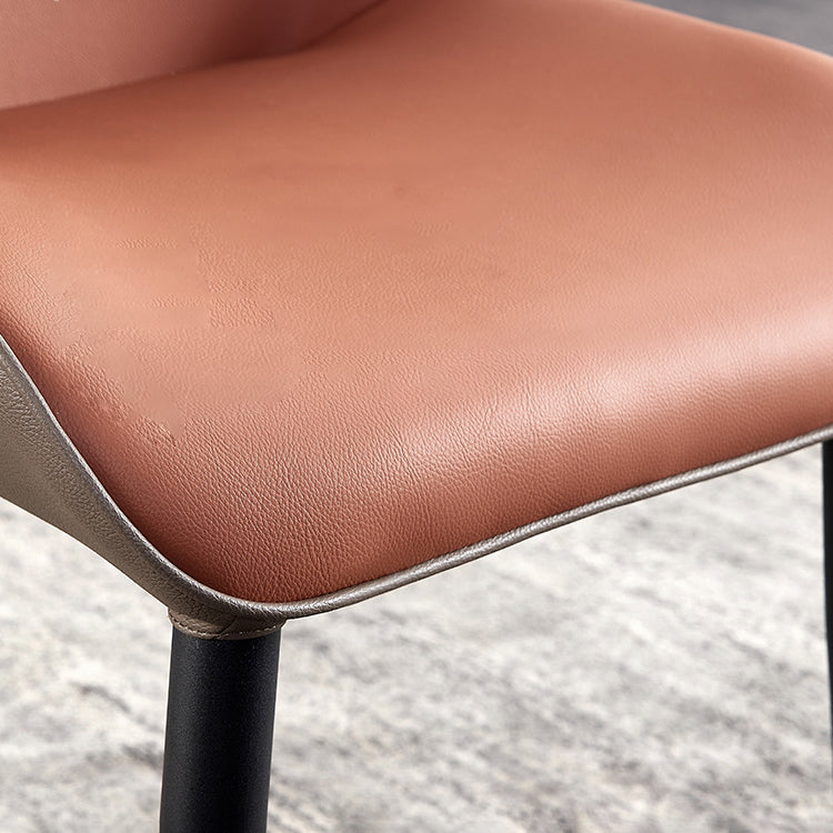 Sillas de comedor tapizadas de estilo minimalista, sin brazos, Wingback Parsons, silla individual (juego de 1)