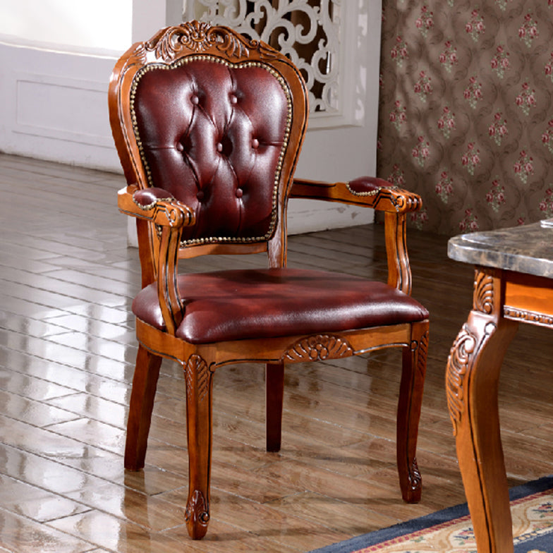 Ensemble de chaises de cuisine et salle à manger, style scandinave, en bois de chêne, avec bras et dossier ouvert