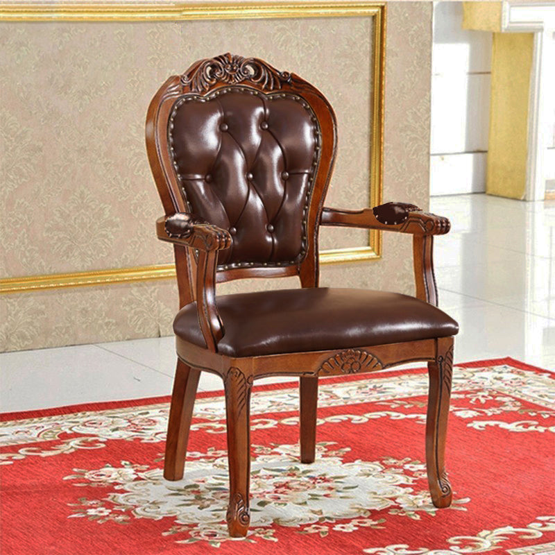 Ensemble de chaises de cuisine et salle à manger, style scandinave, en bois de chêne, avec bras et dossier ouvert