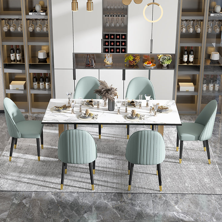 Silla de comedor de estilo escandinavo, silla Parsons acolchada sin brazos de madera (juego de 2)