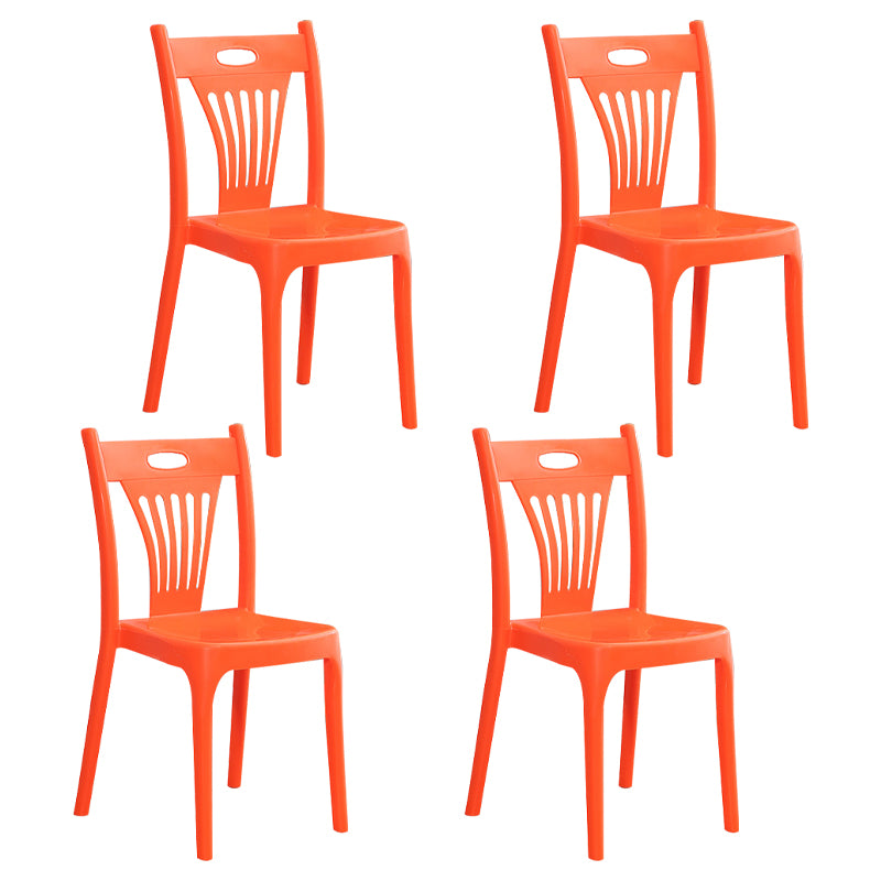 Chaises de salle à manger de style nordique, chaises d'appoint en plastique sans accoudoirs pour cuisine (Ensemble de 4)