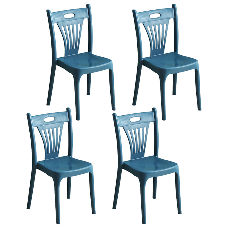 Chaises de salle à manger de style nordique, chaise d'appoint en plastique sans accoudoirs pour cuisine (Ensemble de 4)