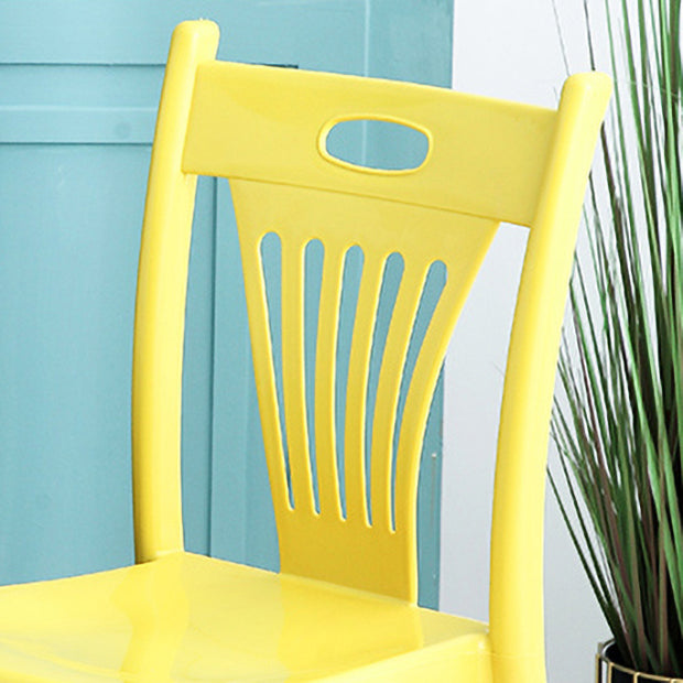 Sillas de comedor de estilo nórdico, silla auxiliar de plástico sin brazos para cocina (juego de 4)