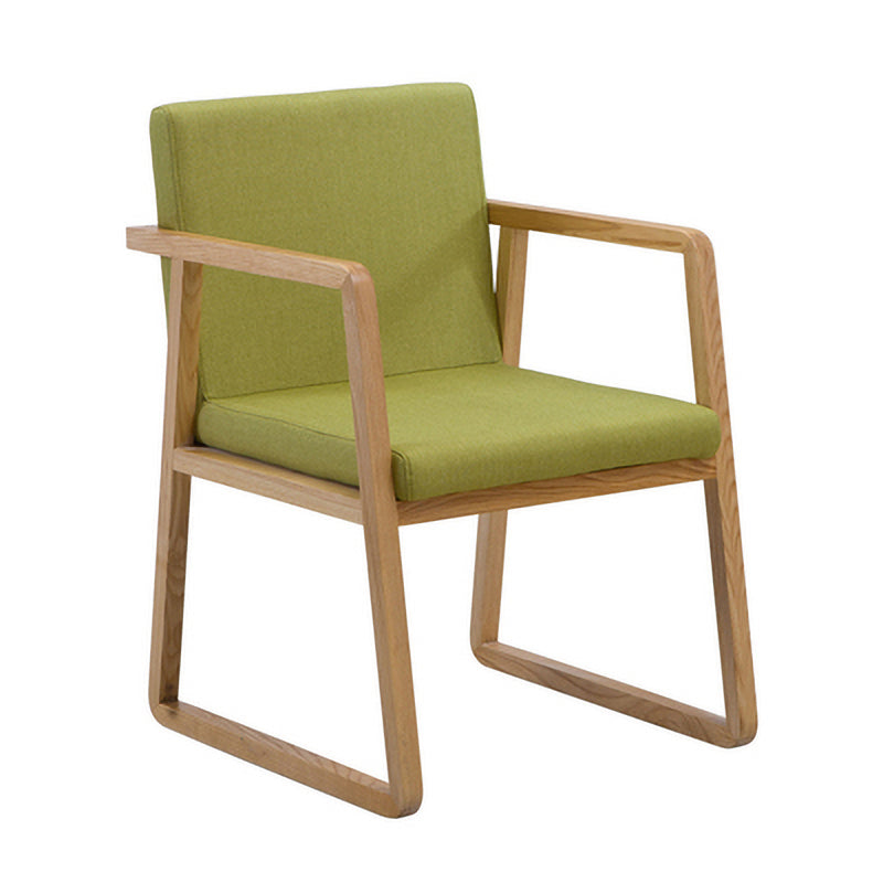 Les fauteuils de salle à manger en bois contemporains ont rembourré la chaise latérale de salle à manger en tissu pour le restaurant