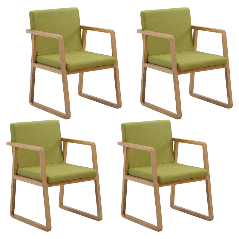 Les fauteuils de salle à manger en bois contemporains ont rembourré la chaise latérale de salle à manger en tissu pour le restaurant