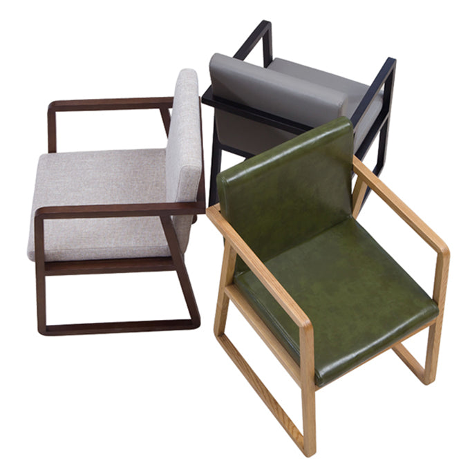 Les fauteuils de salle à manger en bois contemporains ont rembourré la chaise latérale de salle à manger en tissu pour le restaurant
