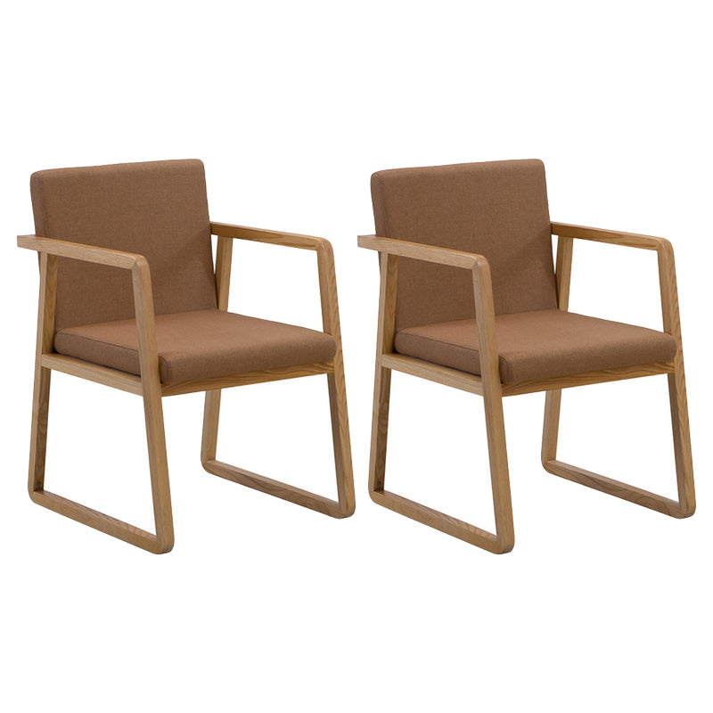 Les fauteuils de salle à manger en bois contemporains ont rembourré la chaise latérale de salle à manger en tissu pour le restaurant