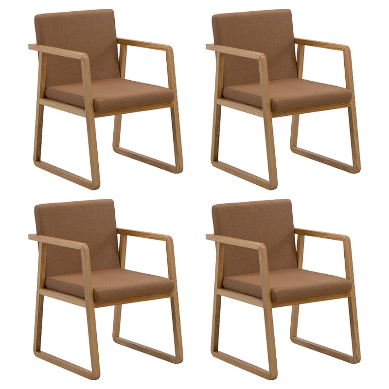 Les fauteuils de salle à manger en bois contemporains ont rembourré la chaise latérale de salle à manger en tissu pour le restaurant