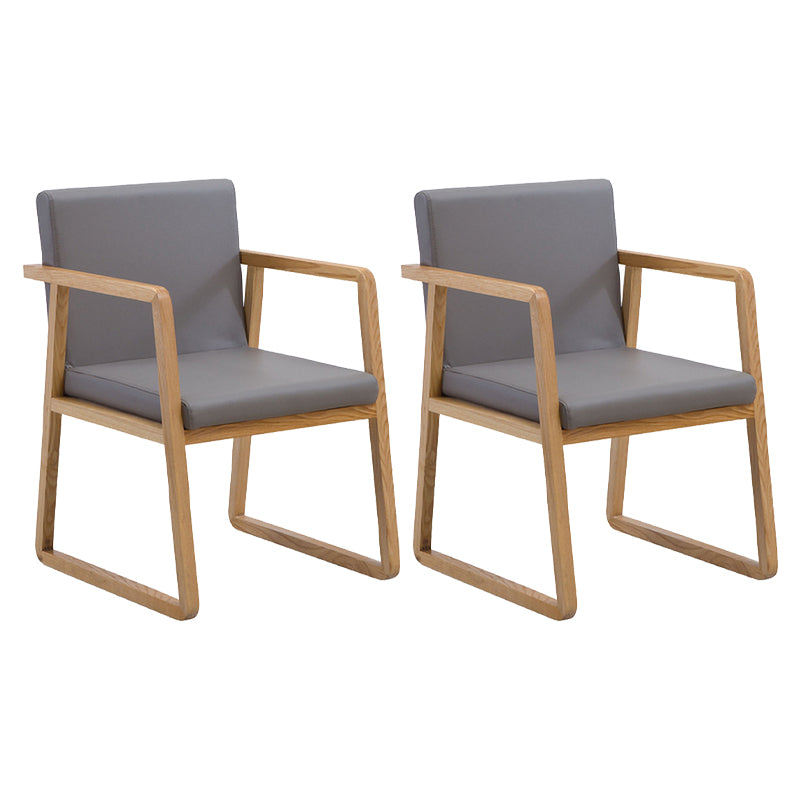 Les fauteuils de salle à manger en bois contemporains ont rembourré la chaise latérale de salle à manger en tissu pour le restaurant
