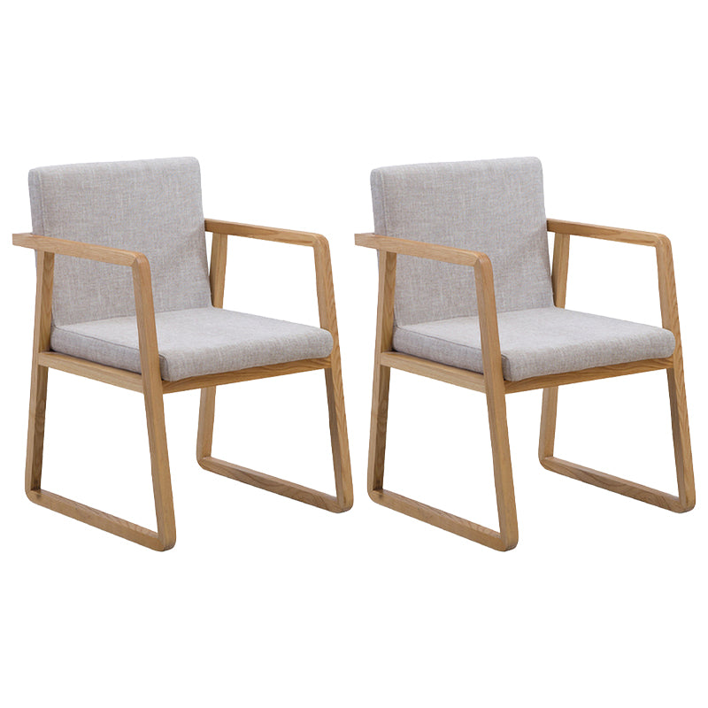 Les fauteuils de salle à manger en bois contemporains ont rembourré la chaise latérale de salle à manger en tissu pour le restaurant