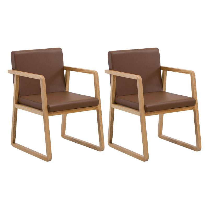 Les fauteuils de salle à manger en bois contemporains ont rembourré la chaise latérale de salle à manger en tissu pour le restaurant