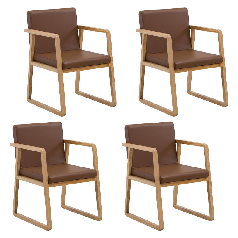 Les fauteuils de salle à manger en bois contemporains ont rembourré la chaise latérale de salle à manger en tissu pour le restaurant