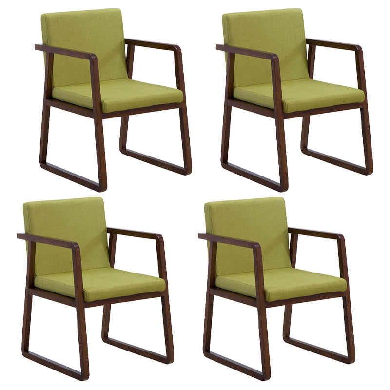 Les fauteuils de salle à manger en bois contemporains ont rembourré la chaise latérale de salle à manger en tissu pour le restaurant