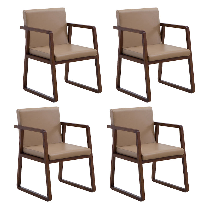 Les fauteuils de salle à manger en bois contemporains ont rembourré la chaise latérale de salle à manger en tissu pour le restaurant