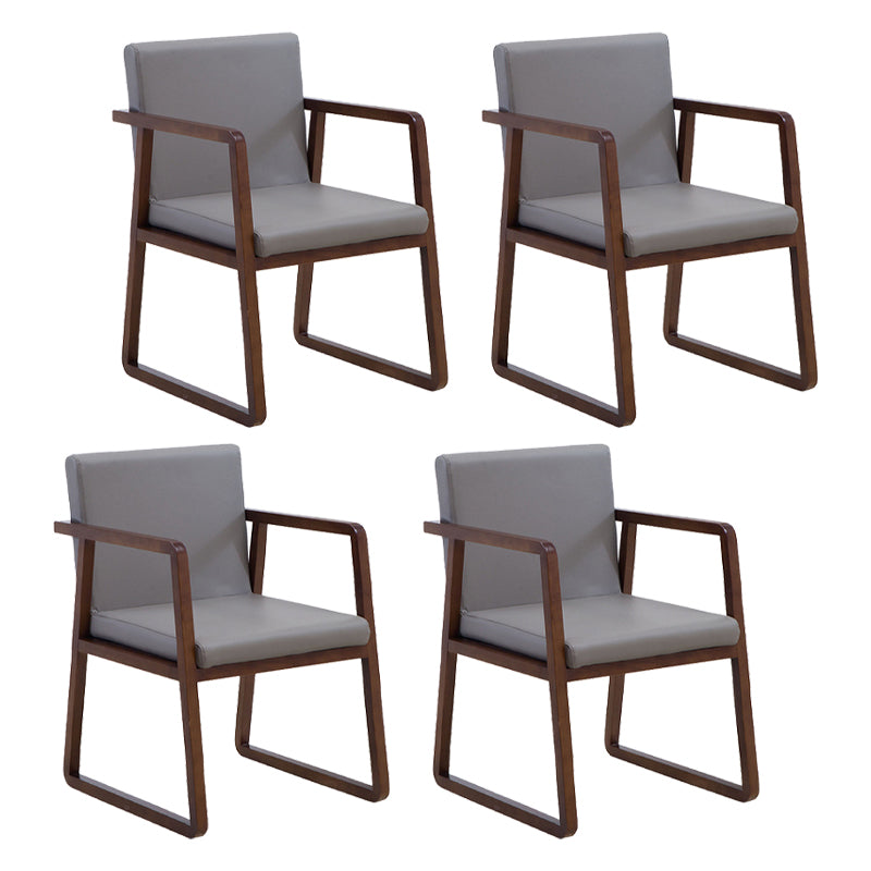 Les fauteuils de salle à manger en bois contemporains ont rembourré la chaise latérale de salle à manger en tissu pour le restaurant