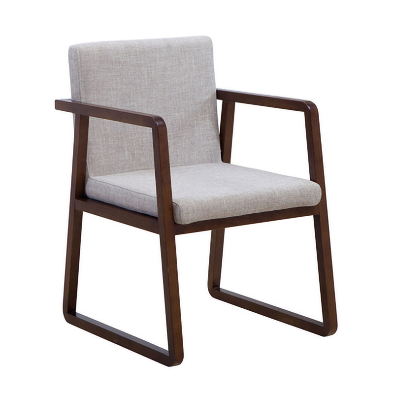 Les fauteuils de salle à manger en bois contemporains ont rembourré la chaise latérale de salle à manger en tissu pour le restaurant