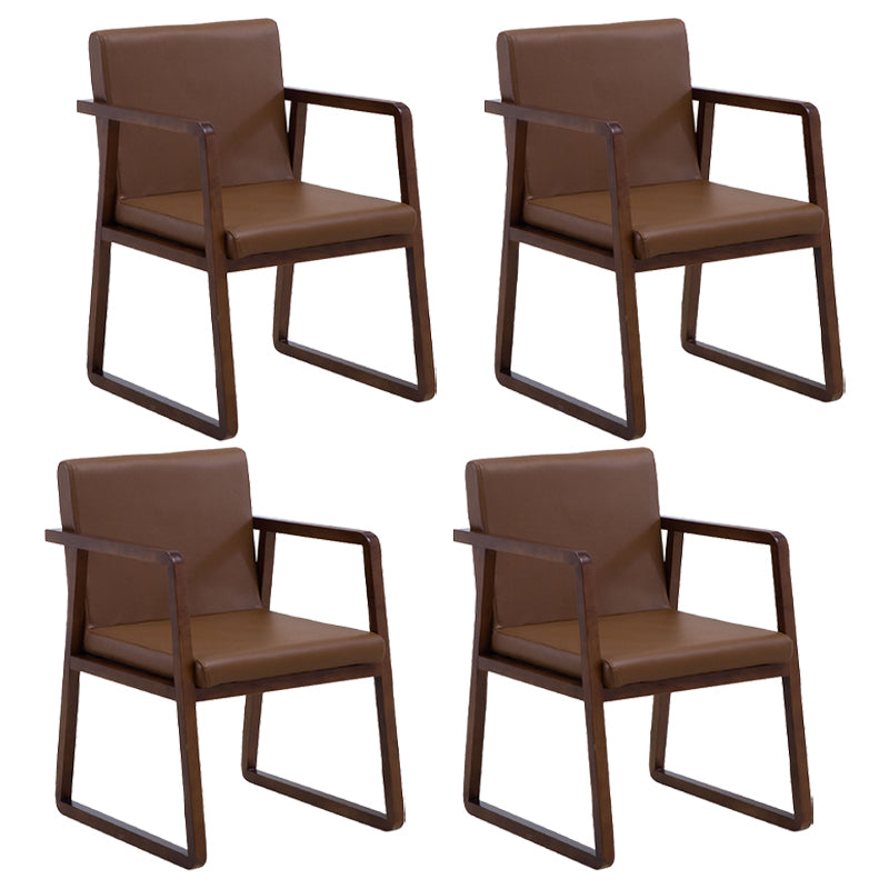 Les fauteuils de salle à manger en bois contemporains ont rembourré la chaise latérale de salle à manger en tissu pour le restaurant