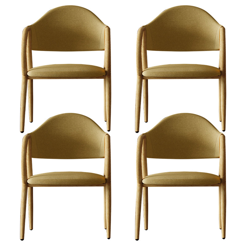 Silla de comedor de cuero industrial con respaldo abierto y patas de metal