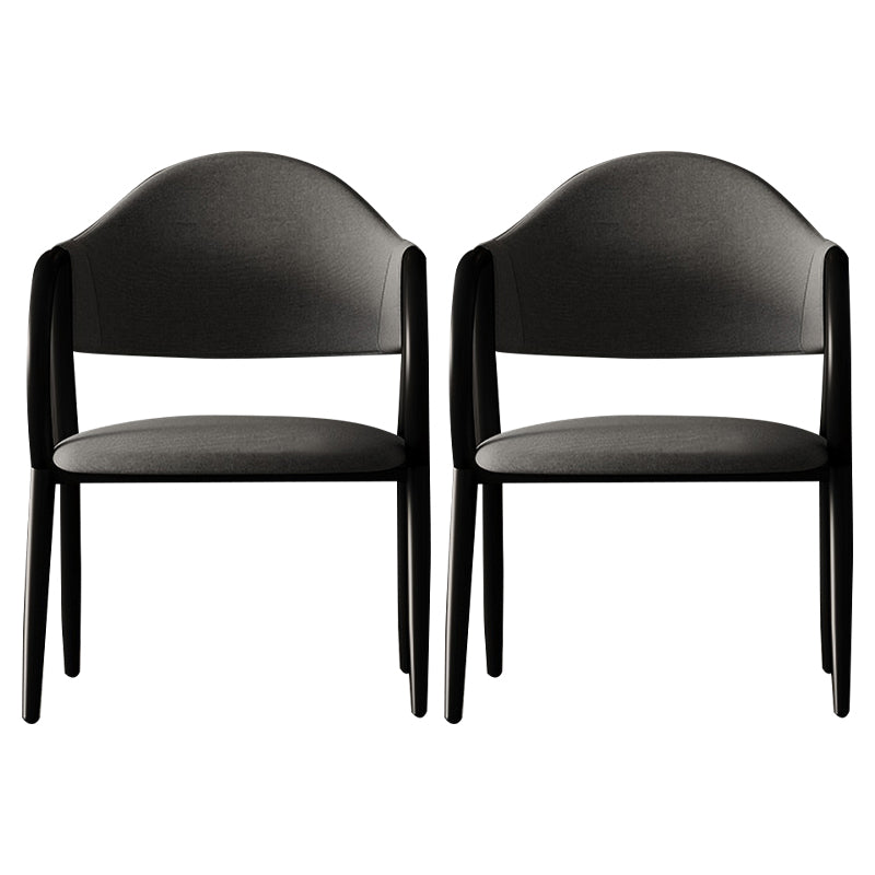 Silla de comedor de cuero industrial con respaldo abierto y patas de metal