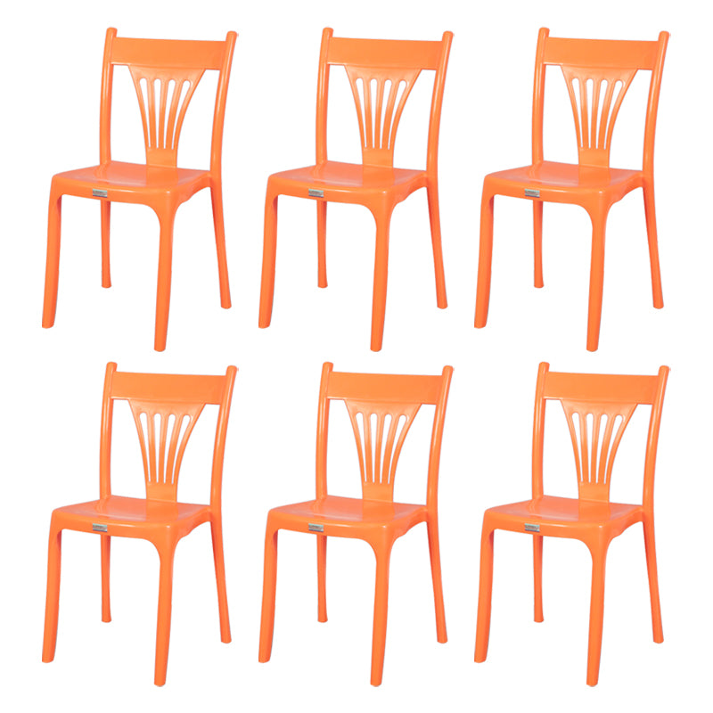 Sillas de comedor de estilo moderno, silla lateral sin brazos de plástico para cocina