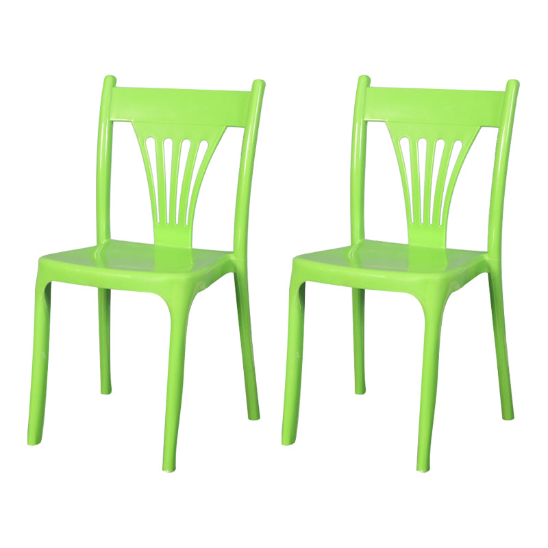 Chaises de salle à manger de style contemporain Chaise latérale sans bras de salle à manger en plastique pour la cuisine
