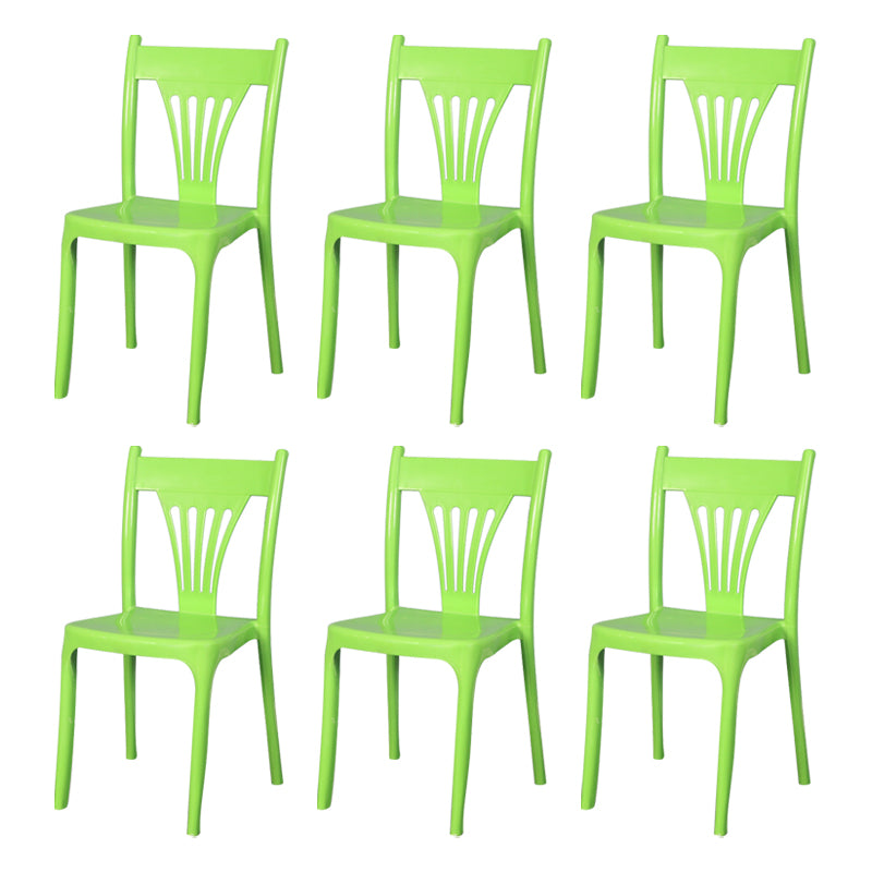 Sillas de comedor de estilo moderno, silla lateral sin brazos de plástico para cocina