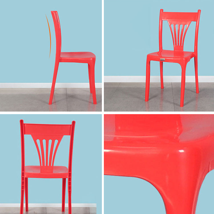 Sillas de comedor de estilo moderno, silla lateral sin brazos de plástico para cocina