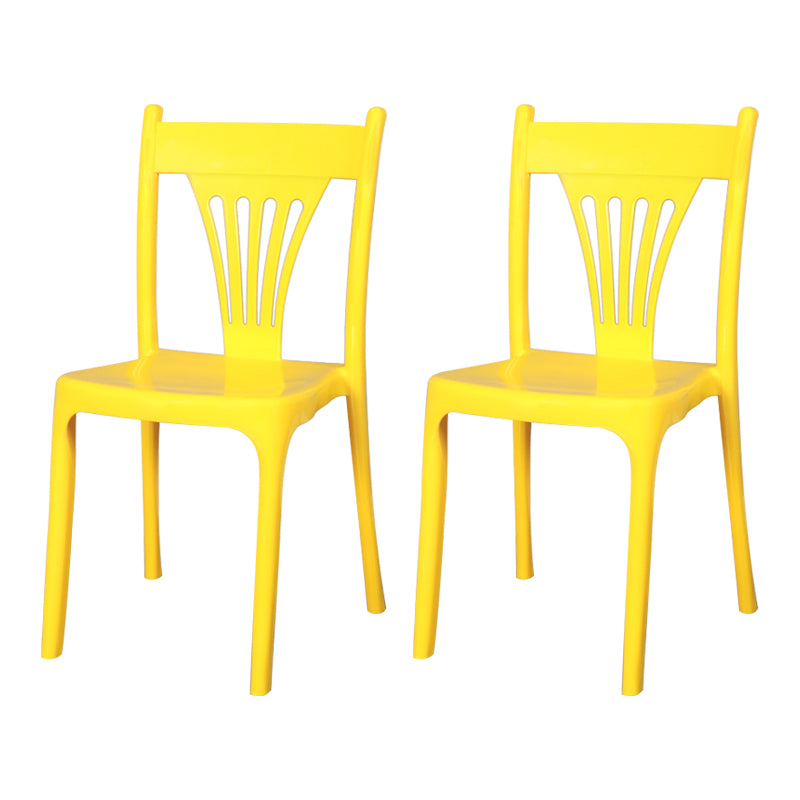 Chaises de salle à manger de style contemporain Chaise latérale sans bras de salle à manger en plastique pour la cuisine