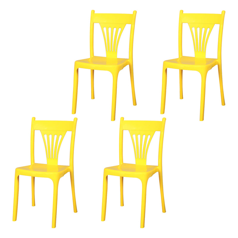 Sillas de comedor de estilo moderno, silla lateral sin brazos de plástico para cocina
