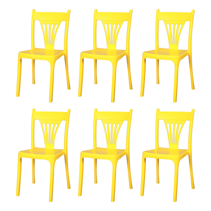 Sillas de comedor de estilo moderno, silla lateral sin brazos de plástico para cocina