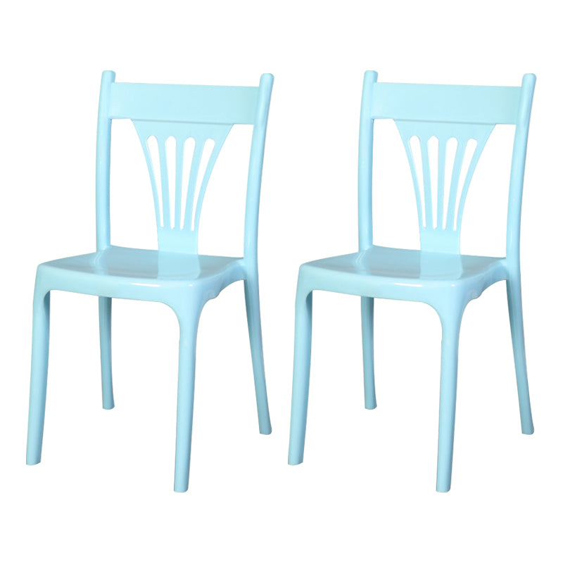Sillas de comedor de estilo moderno, silla lateral sin brazos de plástico para cocina