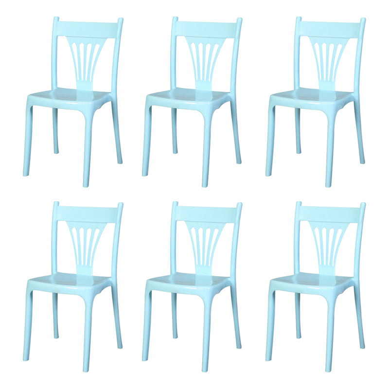 Sillas de comedor de estilo moderno, silla lateral sin brazos de plástico para cocina