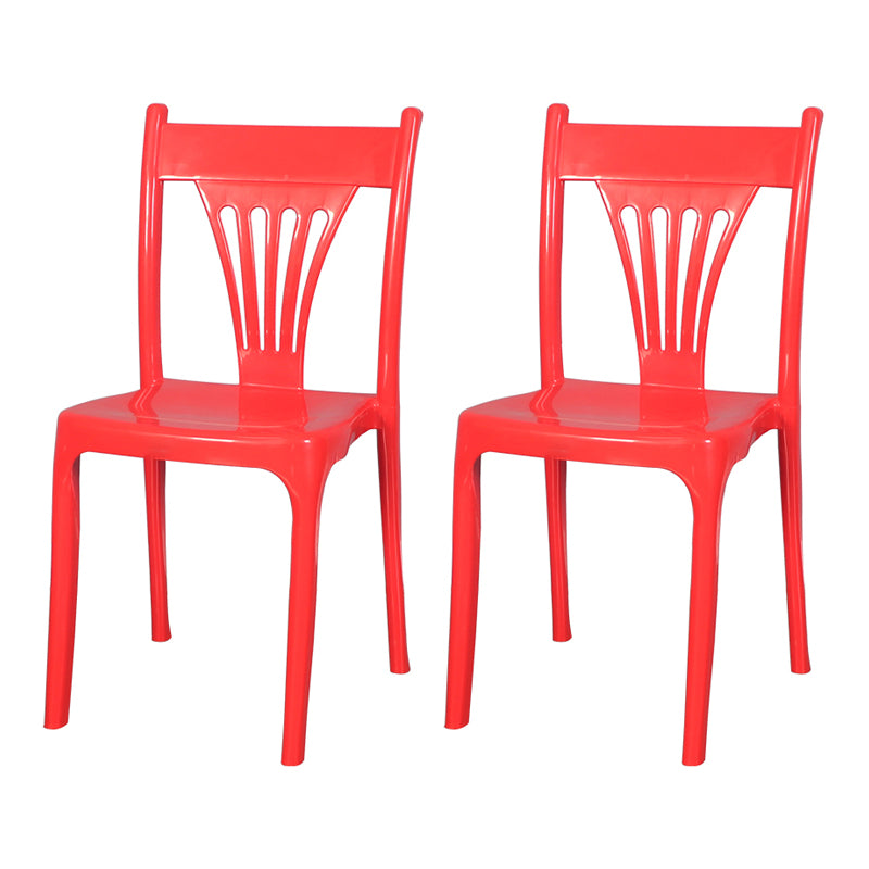 Chaises de salle à manger de style contemporain Chaise latérale sans bras de salle à manger en plastique pour la cuisine
