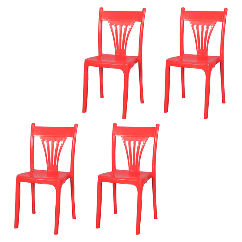 Sillas de comedor de estilo moderno, silla lateral sin brazos de plástico para cocina
