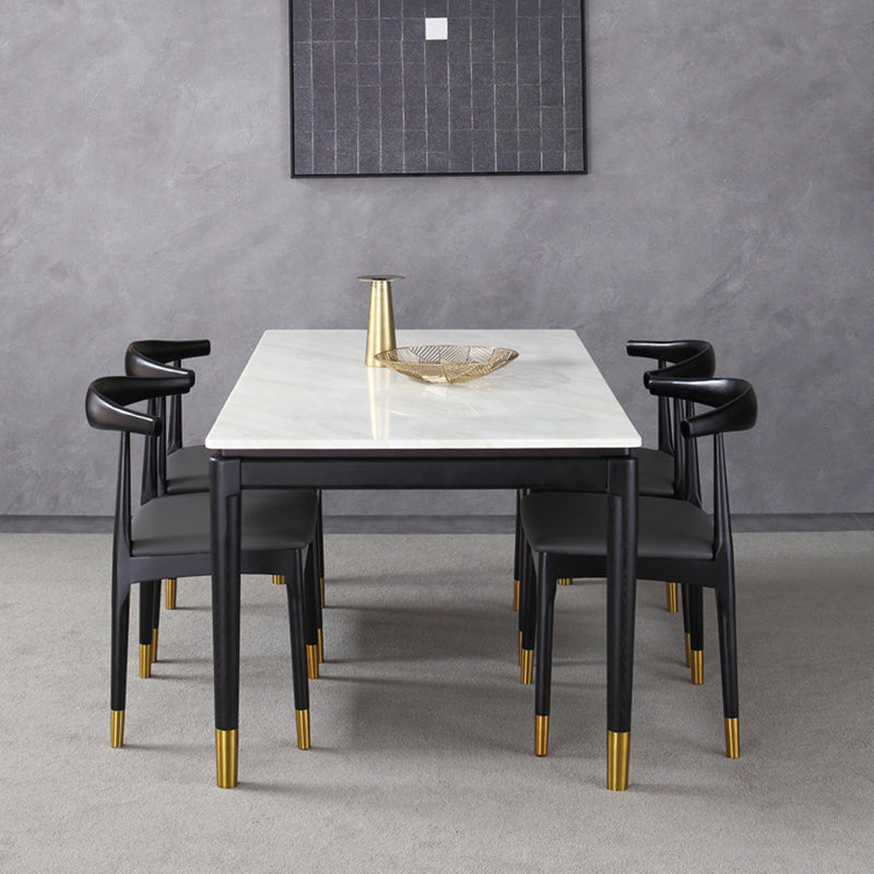 Silla lateral interior escandinava Silla de comedor tapizada con respaldo abierto de madera