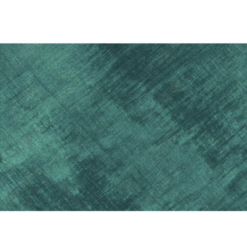 Dark Green Rug Polyester Solid Color Rug Washable Indoor Rug for Living Room