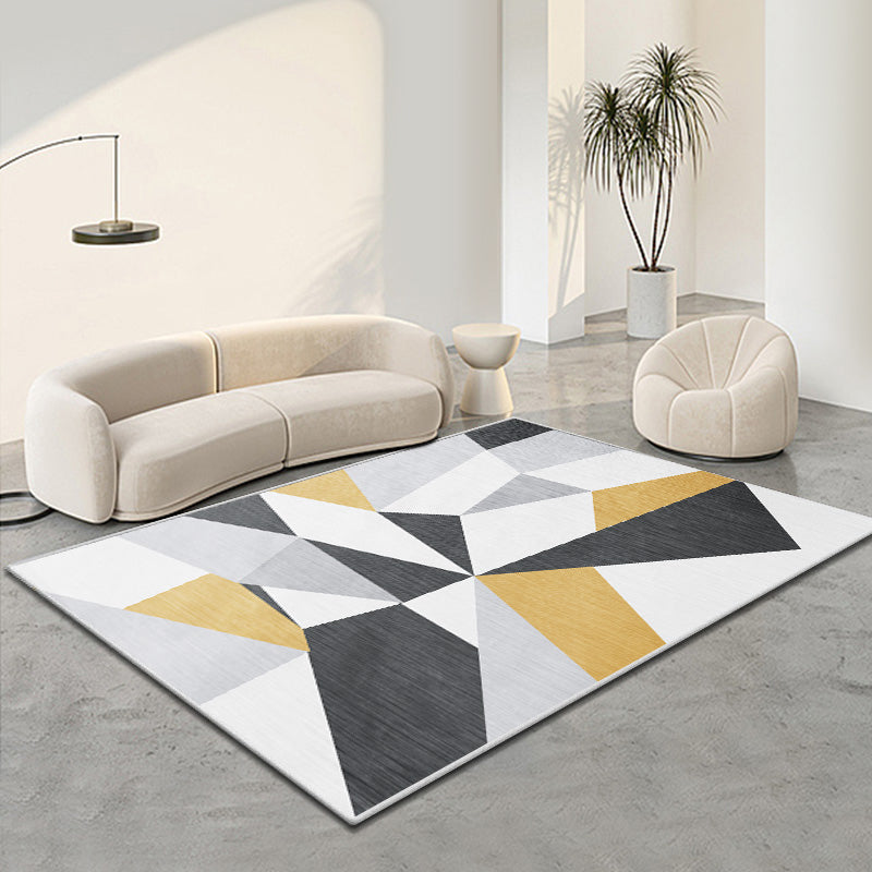 Moderne woonkamer Tapijtkleurige kleurblok Polyester Area Tapijt Non-slip achtergrondgebied Tapijtdap