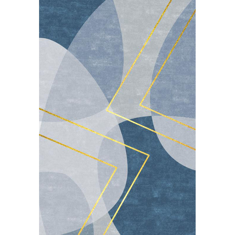 Red Modern Area Rug Polyester Ring Rug Non-Slip Backing Rug for Living Room