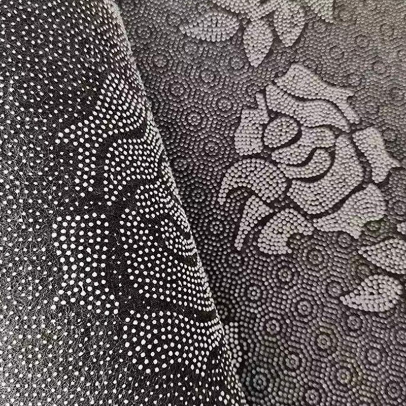 Red Modern Area Rug Polyester Ring Rug Non-Slip Backing Rug for Living Room