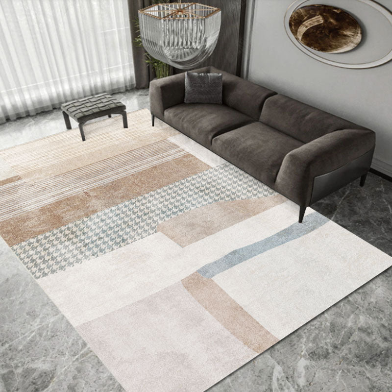 Luxe geometrie print tapijt polyester polyester binnen tapijt niet-slip ruggebied vloerkleed voor woonkamer