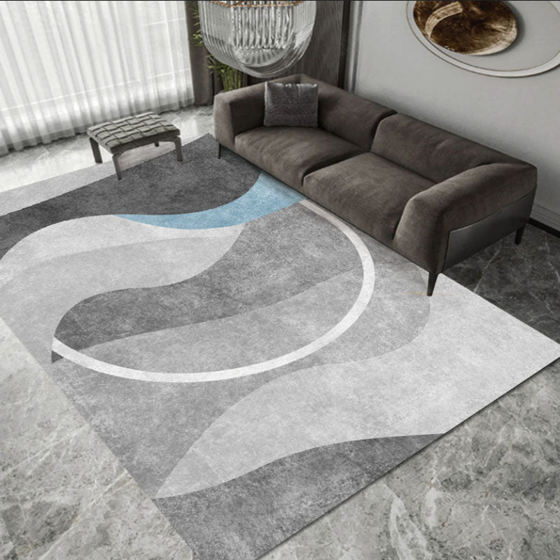Luxe geometrie print tapijt polyester polyester binnen tapijt niet-slip ruggebied vloerkleed voor woonkamer