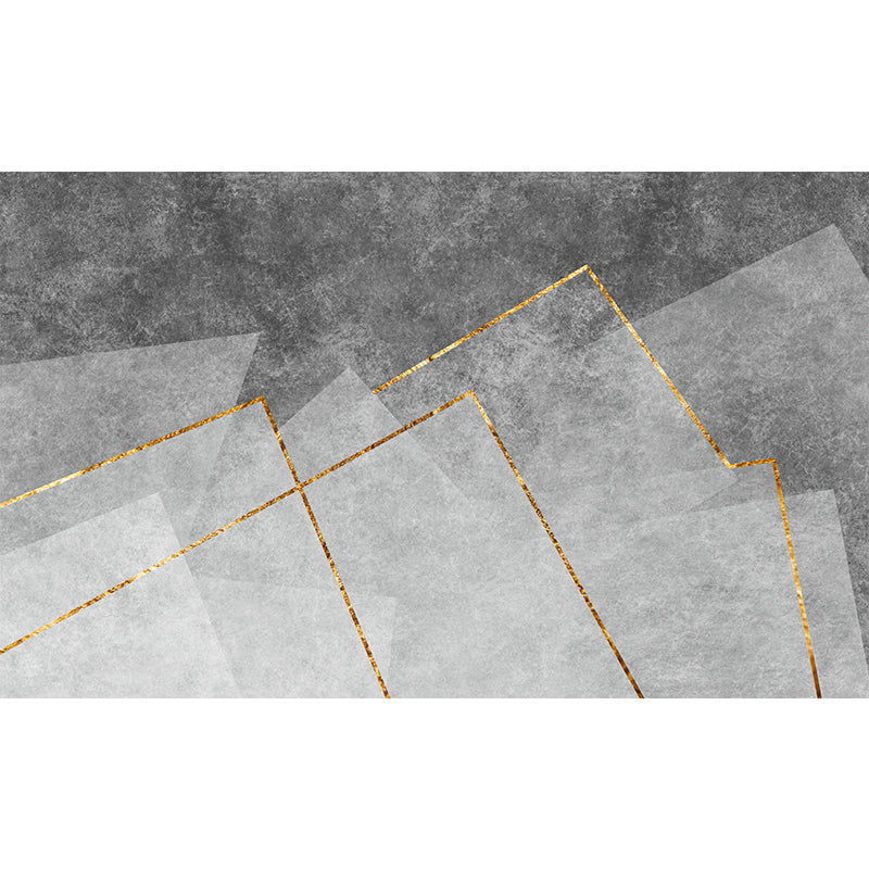 Modern Bedroom Area Rug Geometric Pattern Polyester Area Carpet Non-Slip Backing Area Rug