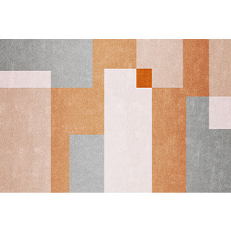 Zwart eenvoudige tapijten Polyester rechte lijn tapijt wasbaar tapijt voor woonkamer