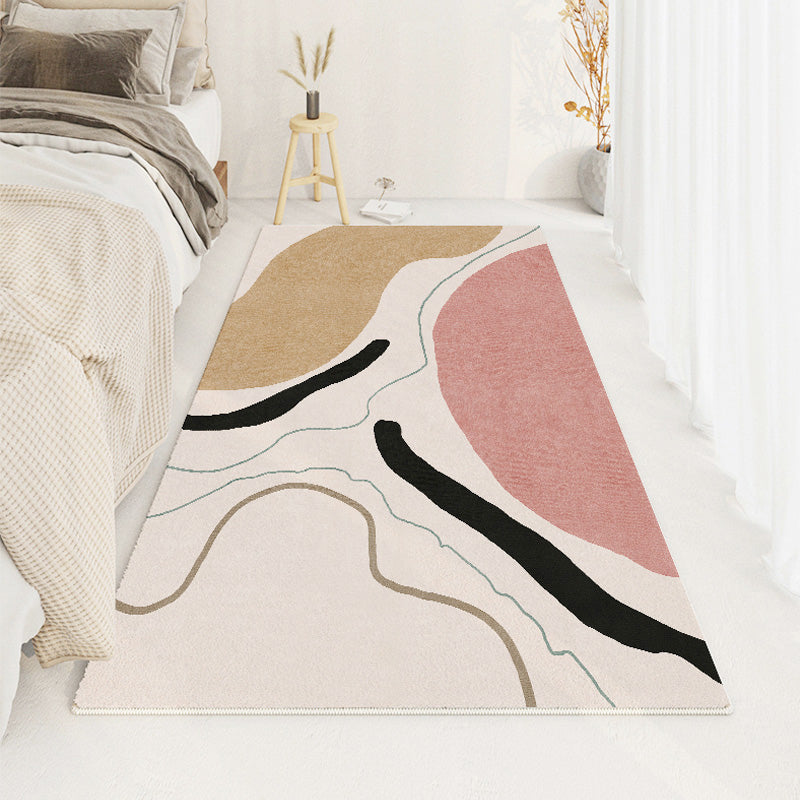 Zwart modern tapijt kneeftje kleur tapijt wasbaar tapijt voor woonkamer