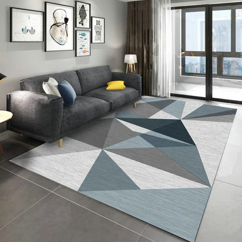Nordic Area Carpet Contemporary Rug Washable Stain Resistant Polyester Rug for Home Decor