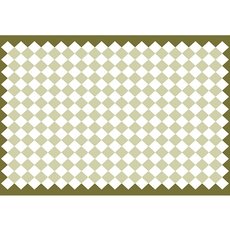 Green Modern Area Rug Polyester Geometric Pattern Area Carpet Non-Slip Backing Rug for Home Decor