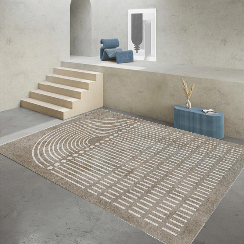 Modern Ombre Pattern Rug Polyester Indoor Carpet Non-Slip Backing Area Rug for Living Room