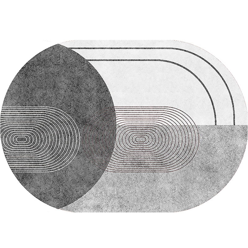 Modern Contrast Color Area Rug Polyester Area Carpet Stain Resistant Area Rug for Living Room