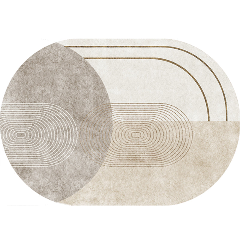 Modern Contrast Color Area Rug Polyester Area Carpet Stain Resistant Area Rug for Living Room